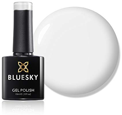 Bluesky Gel Nail Polish, Studio White 80526, French, French Manicure, Light,White Long Lasting, Chip Resistant, 10 ml (Requires Drying Under UV LED Lamp)