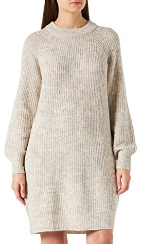 ONLY Damen Onlvannes L/S Dress KNT Kleid, Light Grey Melange, L EU