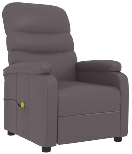vidaXL Massagesessel Grau Kunstleder