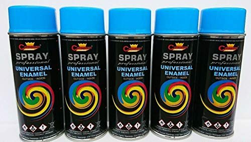 Sprühlack RAL Sprühfarbe Lackspray Spraydose 400ml - RAL 5012-5 Stück
