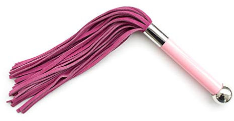 Yikoly Peitsche sex Leder Gerte SM Fetisch Flogger Spanking Paddle sex sm Slave Rollenspielen Kostüm Cosplay Halloween Sexspielzeug für Paare Les -38 CM (Pink)