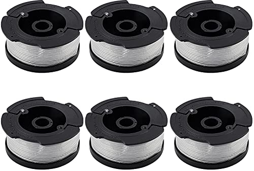 Confezione da 6 bobine di filo A6481 A6485 per decespugliatore Black Decker STC1820CM STC1820PC STC1820EPC STC1840EPC ST5530 ST1823 GLC1823L20 (6 pezzi)