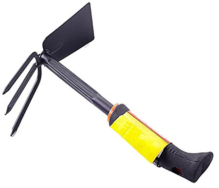 Mini zappa da giardino - Mini zappa da giardino multifunzione 2 in 1 Rastrello Rastrello da giardino Giardinaggio all'aperto Pala a doppio uso Vanga Strumento di scavo portatile per allentare il terre