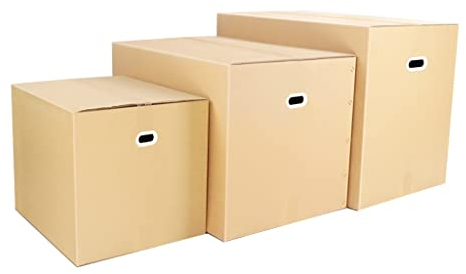 Rvlaugoaa BBGS Umzugskartons 5-Schichten Mauer Extragroß (XL) Kartons, Kraft Ziehen Um Klein Verpackungskarton für Umzüge, Umzüge, Packung mit 10 (Size : 60x40x50cm)