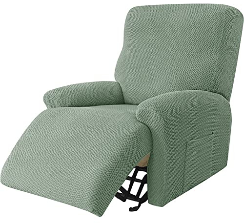 klkjk 4-Teilig Relaxsessel Bezug Stretchhusse Für Relaxsessel Sesselbezug Sesselschoner, Husse Für Relaxsessel 1-Sitzer Sofaüberwurf Mit Taschen Bezug Für Fernsehsessel Sessel-Überwürfe (Color : #33)