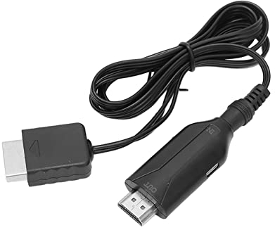 Dilwe Câble HDMI pour console PS2, PS1, PS2 vers HDMI, câble adaptateur 100 cm, cordon convertisseur vidéo pour PS2