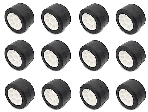 Rebadis Lot de Galets remorque Bateau diamètre 120mm, Rouleau bi-matière Ultra résistant (12)