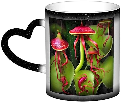 ZISHAK Fleischfressende Pflanze Sternenhimmel Farbwechsel-Tasse, geeignet für Geburtstag, Halloween, Jahrestag und Weihnachten