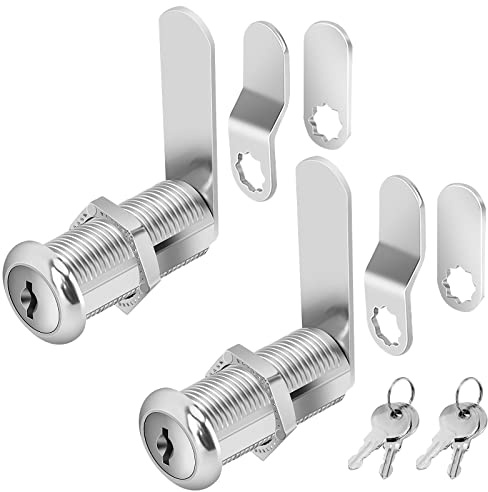 Cylinnda Schrankschloss mit Schlüsseln, 3,8 cm lang, gleichschließend, Nockenschloss-Set für Schränke, dicke Schubladen, Wohnmobil-Aufbewahrungsschlösser, Werkzeugkasten mit Schlüsseln, Zinklegierung
