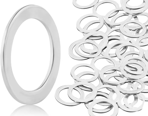 Lhbwhiz Confezione da 20 rondelle per pedali in acciaio inossidabile,viti, rondelle piatte,anelli di montaggio diametro esterno 19.8 mm diametro interno 15 mm spessore 0.9 mm(argento)