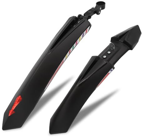 XIMKONTER Juego de guardabarros para bicicleta de 24 a 29 pulgadas, guardabarros universal para bicicleta de montaña delantera y trasera para protección contra salpicaduras de agua y suciedad