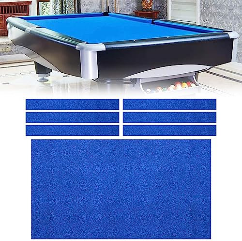 Billardtisch Filztuch für Billardtische, Billardtuch mit 6 Stoffstreifen, Nylon Pool Tischdecke für Zuhause, Clubs, Bars, Super Dehnfähigkeit