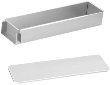 Perfeclan Teglia per tiramisù Modello Torta Rettangolare, Lato Rimovibile, Facile da Pulire, teglia per Torta in Acciaio Inox, teglia per Cheesecake, 40cm con Coperchio