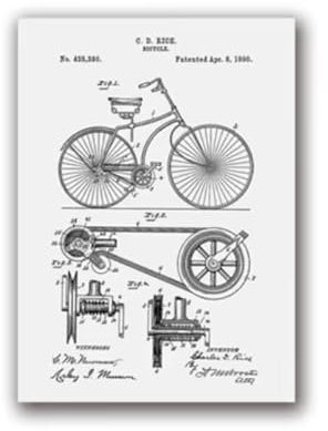 Fahrrad-Poster HD-Drucke Leinwandmalerei Radsport-Kunstwerk Fahrrad-Wandkunst Bilder Schlafzimmer Geschenkidee Heimdekoration 50 x 70 cm ohne Rahmen
