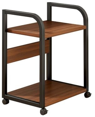 Soporte para CPU Soporte de torre for CPU, estante de almacenamiento multicapa for el hogar, soporte rodante for CPU de 2 niveles, carrito de impresora de escritorio móvil con 4 ruedas giratorias Sopo