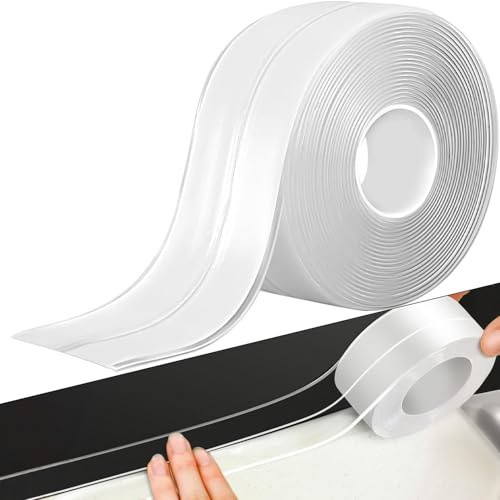 Weichsockelleiste Selbstklebend, 6M PVC küchenabschlussleiste 20x20mm, Sockelleiste Selbstklebende für Küche und Badezimmer 2x2 clear