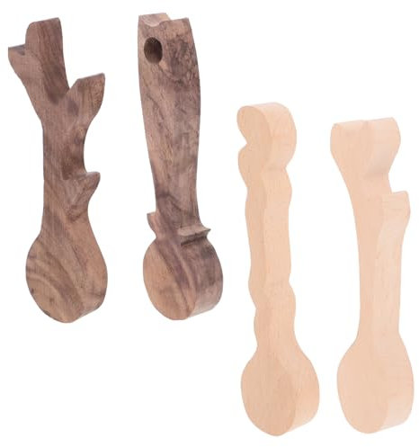 Operitacx 4 Stück Holzschnitzrohlinge Zum Schnitzen Unvollendete Löffel Für Bastelbegeisterte Anfänger Und Hobby-holzbildhauer Diy-handwerk Weiches Schnitzholz