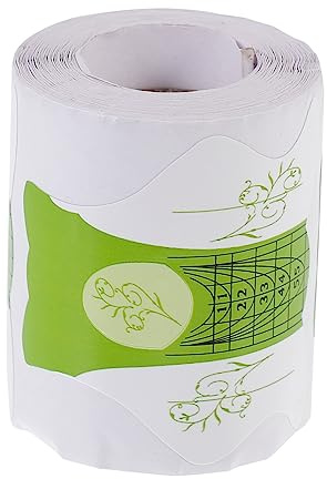 SAFIGLE 100 Pegatinas Guía de Papel para Extensión de Uñas Verde Línea de Cuadrícula y Guía Precisa para Manicura en Salón o Uso en Casa