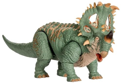 Mattel Jurassic World Hammond Collection - Sinoceratopo, action figure da collezione, dinosauro di grandi dimensioni con coda snodata e dettagli realistici fedeli ai film, 8+ anni, JKG88