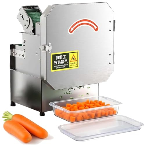 Cortador De Cebollas Eléctrico 300W, Picadora Comercial De Verduras 150-300kg/h, Grosor Ajustable 1.5-35mm, Procesador De Alimentos Industrial Para Restaurante Hotel Hogar