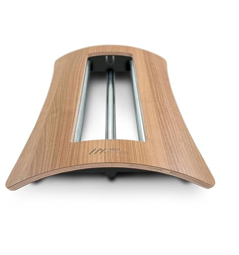MaxFitness LeanBoard Wandhalterung und PickUp für Faszienrollen - Rückenmassage, Wirbelsäule, Foam Roller Training - Platzsparend, stabil & vielseitig (Kirschbaum, PickUp Einzeln ohne Rollen)