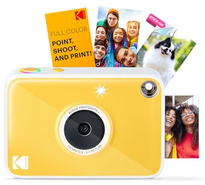 Kodak Printomatic+ - Cámara Digital de impresión instantánea a Todo Color, Zink de 2 x 3 Pulgadas (5 x 7,5 cm), Papel fotográfico Adhesivo, 5 MP, portátil, Regalo Divertido Creativo para cumpleaños