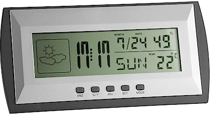 TFA Dostmann 35.1065 - Estación meteorológica digital, color plateado