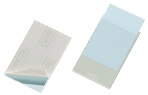 Durable Selbstklebetasche Pocketfix, 90 x 57 mm (Innen), ohne Einsteckschilder, 100 Stück, transparent, 837919