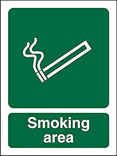 Seco Smoking Area Sign, 150mm x 200mm - 1mm Semi Rigid Plastic
