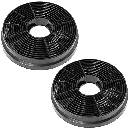 SPARES2GO Active Carbon Odour Filter for Logik L60CHD L90CHD Cooker Hood Vent Extractor (Pack of 2)