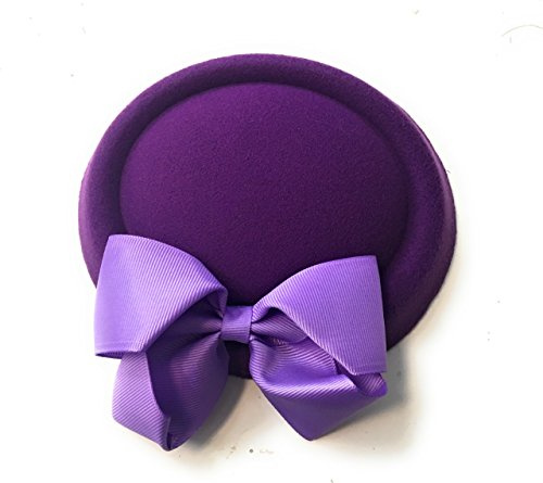 Cadbury lila och lavendel rosett pillerlåda bröllopshatt dam huvudstycke filt hatinator fascinator