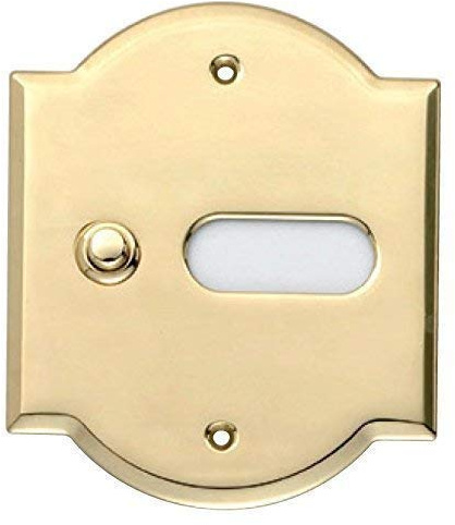 Campanello Pulsantiera Porta ingresso Casa in ottone Lucido Un pulsante