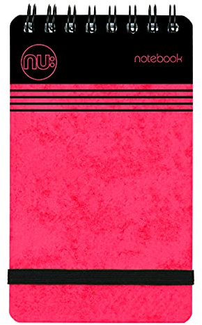 NU: Notizbücher – Craze Cloud Range – A7 rotes Notizbuch – Spiralbindung – Schreibwaren-Notizbücher – linierter Notizblock – 110 Seiten