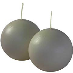 Cereria Di Giorgio - 12 Candele Sfera - Diametro 4.5 cm - Colore Tortora - Durata 5 ore