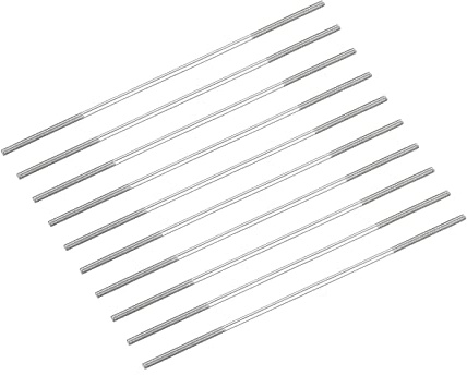 METALLIXITY Double Terminal Goujon Vis (M3 Filetage 130mm Longueur) 10Pcs 304 Inox Acier Double Fileté Barre Boulons - pour Maison Entretien