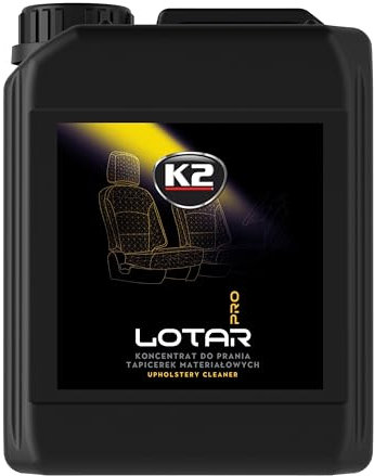 K2 LOTAR PRO Limpiador de Tapicería y Alfombras Concentrado – Detergente para Limpieza por Extracción o Manual – No Deja Manchas ni Residuos – 5L