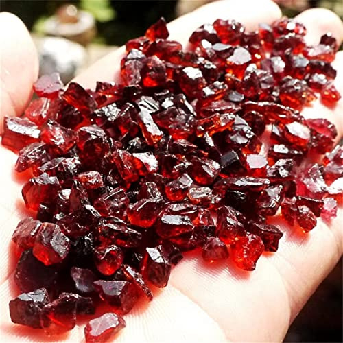 ARrase Grenat Rouge Naturel 100g, Cristal de Quartz roulé, Gravier, spécimen Brut à Collectionner, décoration de Jardin et de Maison décoration de la Chambre (Size : 100g)