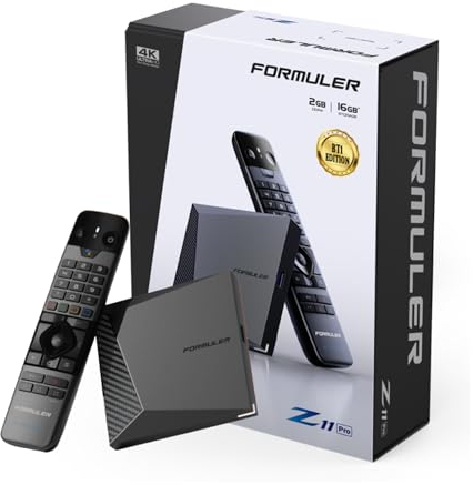 Formuler Z11 Pro 4K BT1-Edition Lecteur média OTT Android 11, 4K UHD HDR10+ Smart OTT IP Media-Box, WLAN, télécommande BT, Support Widevine L1, MYTVOnline3, câble HDMI HTS e-com