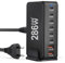 Cargador USB C: 286 W, 8 puertos, adaptador de alimentación USB, cargador múltiple con 6 USB-C y 2 USB-A, cargador rápido PD 3.0, fuente de alimentación para MacBook, portátil, iPhone, iPad, Samsung