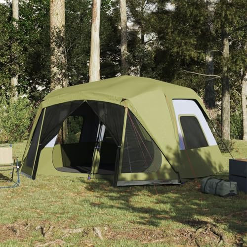 Homgoday Campingzelt 10 Personen Familienzelt Modern Gruppenzelt Festivalzelt Camping Zelt Gartenzelt Zelt für Camping Reise Trekking Garten Blau 443x437x229 cm