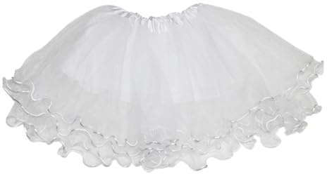 AWOCAN Tutus für Frauen Tutu Tüll Röcke Kostüme 3 Lagen Ballett Tanz Tutu Röcke mit gefüttert Knie Tüll Rock (DE/NL/SE/PL, Alphanumerisch, M, Regular, Regular, weiß)