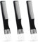 ZEYIYER 3PCS Carbon Lift Teasing Combs with Metal Pick, Salon Lifting Fluffing Combs, Women's Lift Teasing Comb with Metal Prong for Hair Styling(Black)