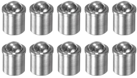 sourcing map 10 pezzi Pistone a sfera 8 x 9 mm in acciaio inossidabile 304 di precisione perline di posizionamento a sfera a molla pistoni a sfera fermo fermo per porte dispositivi meccanici morsetti