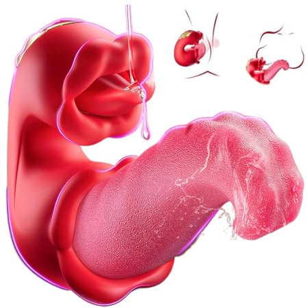 Vibromasseur adulte sex toy pour femme 4 en 1 vibromasseur de langue Gode léchage de la langue Jouet sexuel anal clitoris mamelon vibromasseurs féminins Couples Jouets sexuels