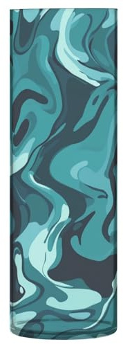 Kunststoffvase, Camouflage, Türkis, 30 x 9 cm, Hurricane-Vase, unzerbrechliche Blumenvasen für Blumenstrauß, Wohnzimmer, Schlafzimmer, Party-Dekoration