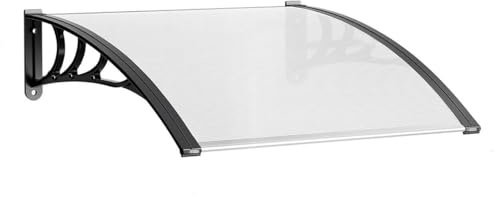 Pensilina Tettoia Modulare 120x100 Cm Tetto Esterno Alveolare Policarbonato Resistente Trasparente