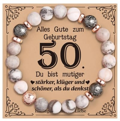 VivaJoy Geschenk für Frauen - Geschenk zum 16. 18. 30. 40. 50. 60. Geburtstag für Mädchen Frauen, Natürlicher Steinarmband Damen Geschenke für Mama, Schwester, Freundin, Kolleginnen