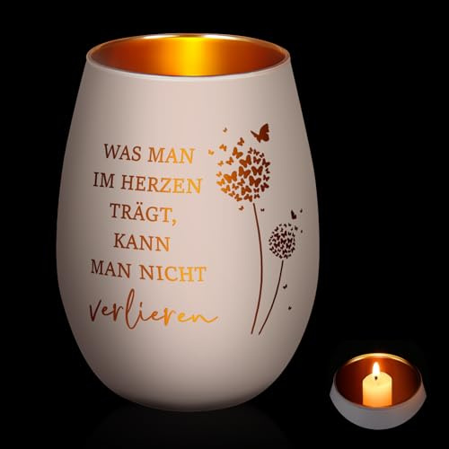 Nuenen Regalo de Luto Luz de Luto con Grabado Regalos Conmemorativos Regalo de Condolencia para Amigos en Duelo Recuerdo del Difunto(Blanco,Mariposa 2)