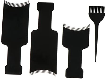 TOPPERFUN 4piezas Peines Para Teñir El Cabello Kit Para Colorear y Peinar De Pincel y Tablero Para Iluminar Adecuado Para Peluquería y Doméstico Material De Tablero Para Teñir El Cabello