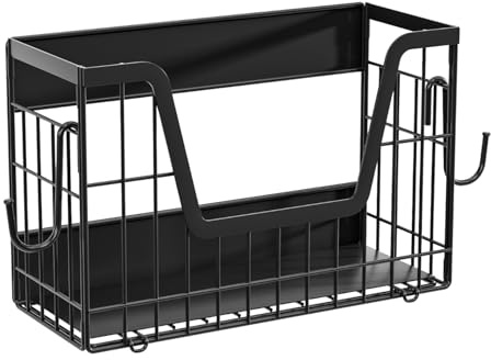 Magnetic Shelf, Refrigerator Side Rack, Kitchen Storage Organizer, Space-Saving Seasoning Holder for Garbage Bags, Aprons, Dishcloths, Dorm, Bathroom, Workplace, Locker Use